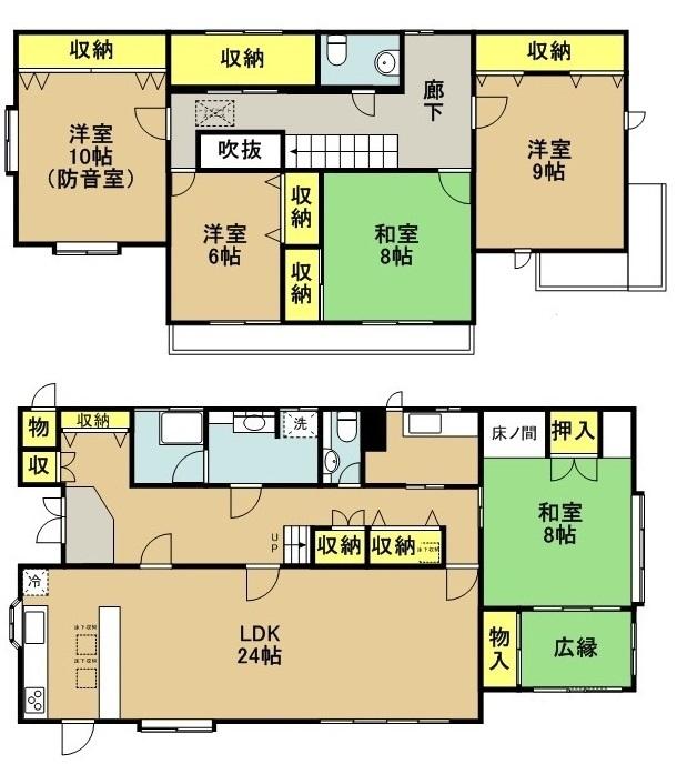 Floor plan. 156 million yen, 5LDK + S (storeroom), Land area 256.06 sq m , Building area 189.21 sq m