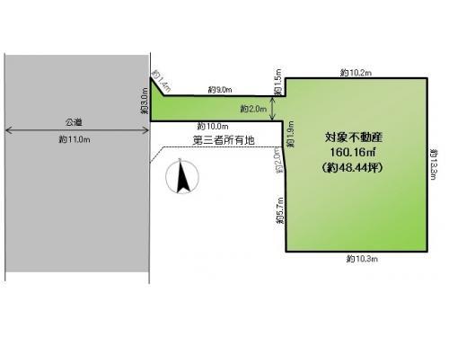 Compartment figure. Land price 64,800,000 yen, Land area 160.16 sq m