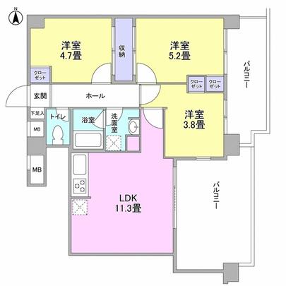 Floor plan. Is a floor plan of 3LDK.