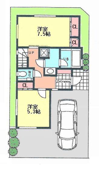 Other building plan example. First floor building plan example (A section) building price 14.5 million yen, Building area 82.46 sq m