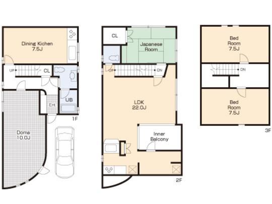 Floor plan. 72,800,000 yen, 3LDK, Land area 97.29 sq m , Building area 119.02 sq m floor plan