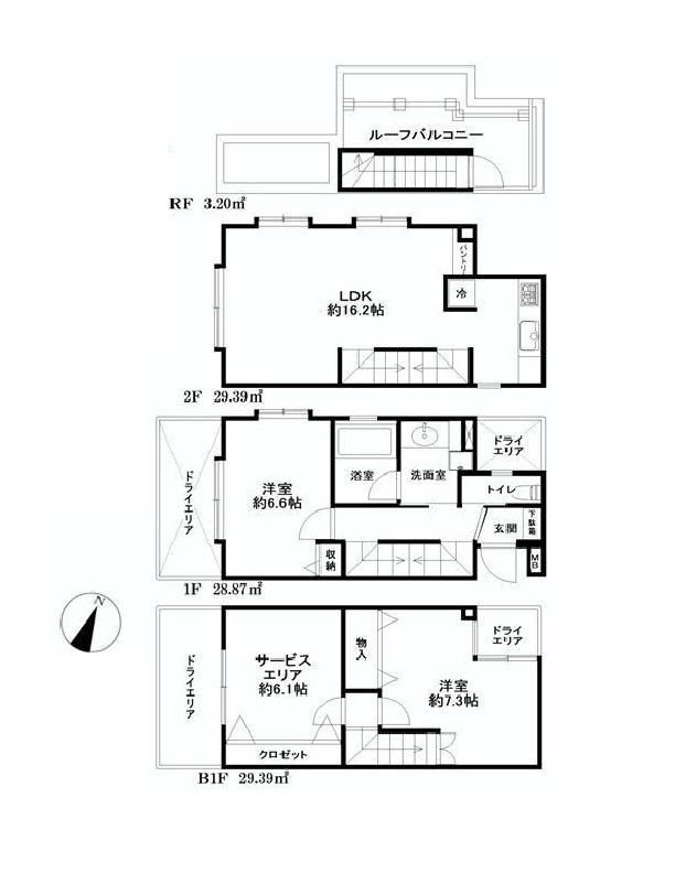 Floor plan. 2LDK + S (storeroom), Price 51,900,000 yen, Occupied area 90.85 sq m