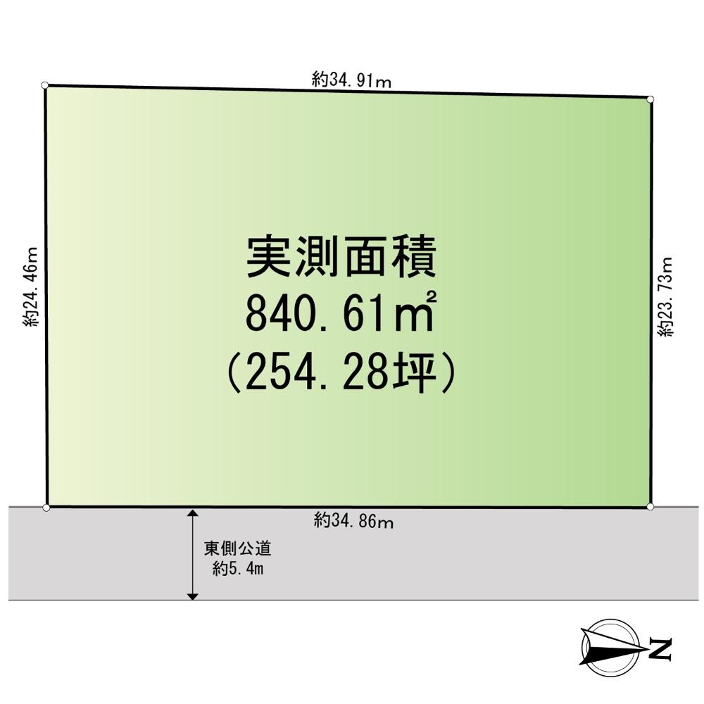 Compartment figure. Land price 600 million 35.7 million yen, Land area 840.61 sq m