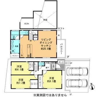 Compartment figure. Land price 68,400,000 yen, Land area 112.88 sq m