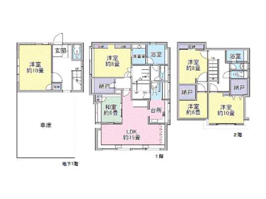 Floor plan. There are three cars car space