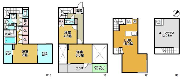 Floor plan. 3LDK, Price 71,800,000 yen, Occupied area 92.85 sq m