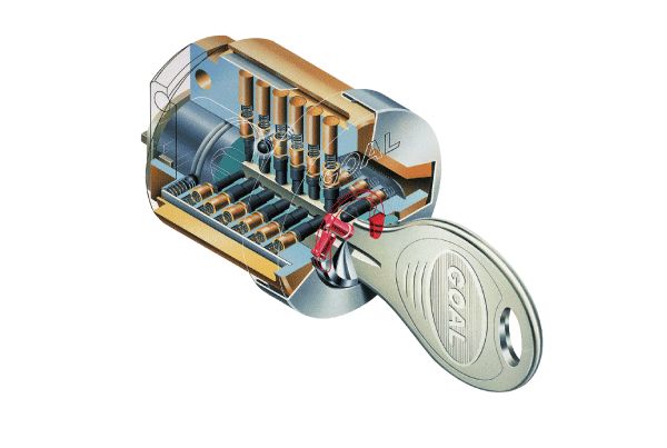 Security.  [Dimple cylinder lock] Entrance lock with picking prevention effect. By about 100 billion kinds of key pattern, Unauthorized copying is almost impossible. It has been improved further safety in the double lock. (Concept illustration)