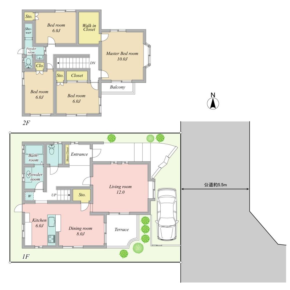 Floor plan. 100 million 14 million yen, 4LDK, Land area 142.78 sq m , Building area 138.18 sq m