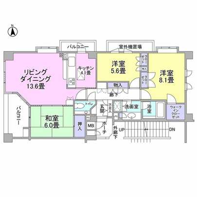 Floor plan. 3LD ・ Floor plan of K. There is also a walk-in closet.