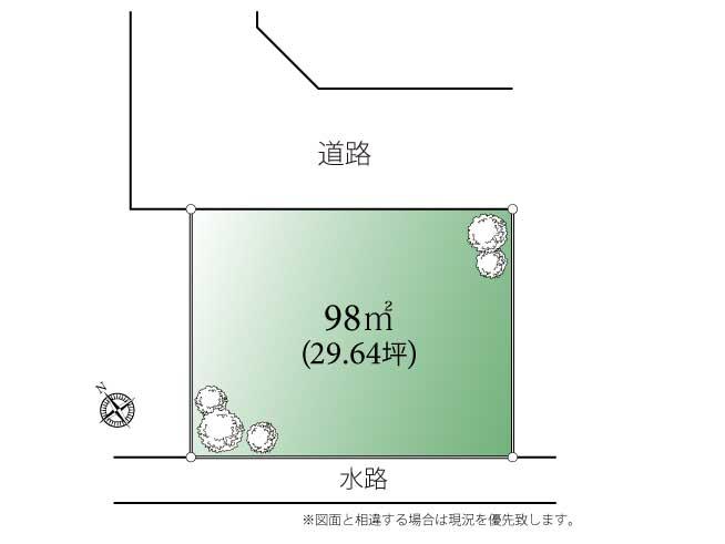 Compartment figure. Land price 66,600,000 yen, Land area 98 sq m