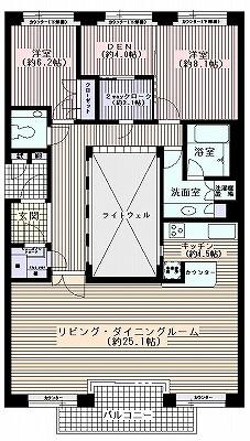 Floor plan. 2LDK + S (storeroom), Price 100 million 19.8 million yen, Footprint 113.36 sq m , Balcony area 8.13 sq m