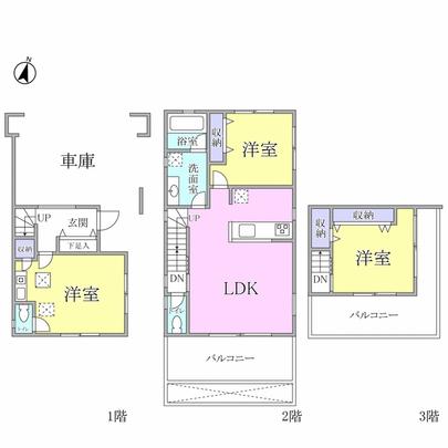 Floor plan. 92.75 sq m of 3LDK