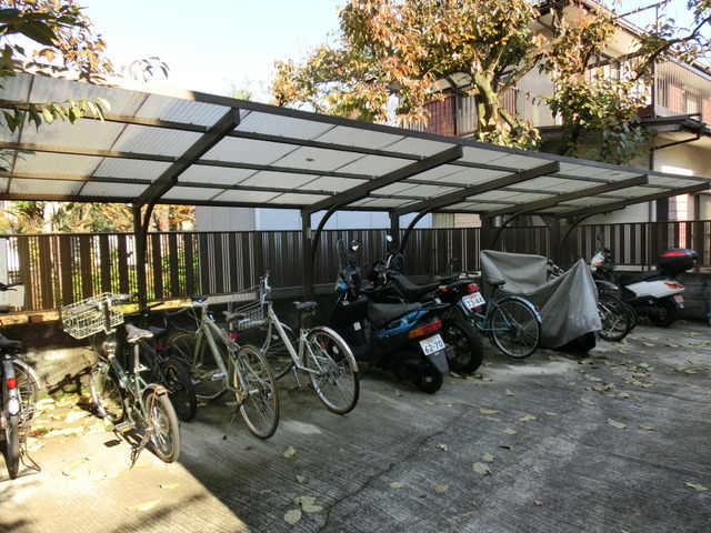 Other common areas. It is a bicycle parking space with roof