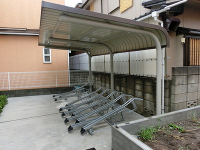 Other common areas. It is a bicycle parking space with roof