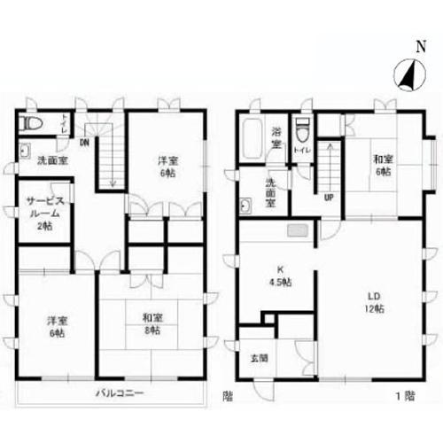 Floor plan. 69,800,000 yen, 4LDK+S, Land area 153.71 sq m , Building area 113.02 sq m