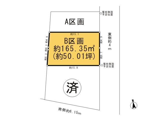 Compartment figure. Land price 160 million yen, Land area 165.35 sq m B compartment