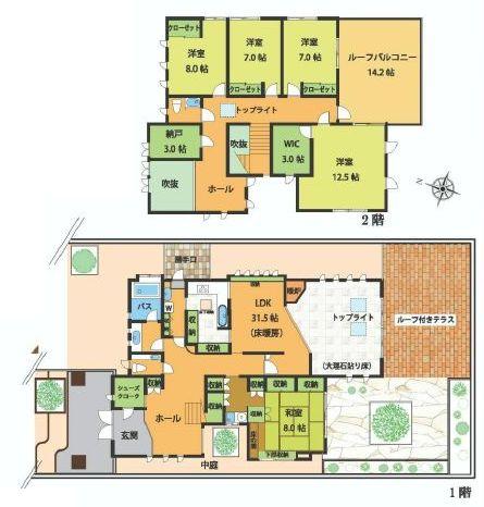 Floor plan. 175 million yen, 5LDK, Land area 320.8 sq m , Building area 222.66 sq m