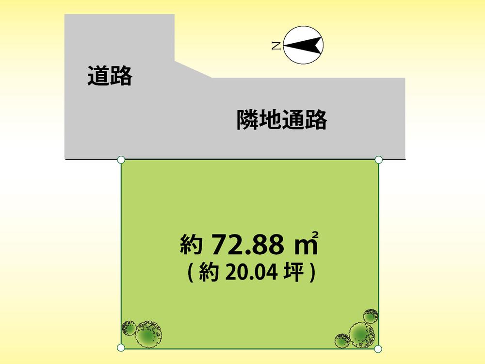 Compartment figure. Land price 42,500,000 yen, Land area 72.88 sq m