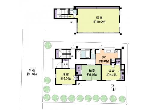 Floor plan. 100 million 29.8 million yen, 4DK, Land area 166.38 sq m , Building area 105.18 sq m