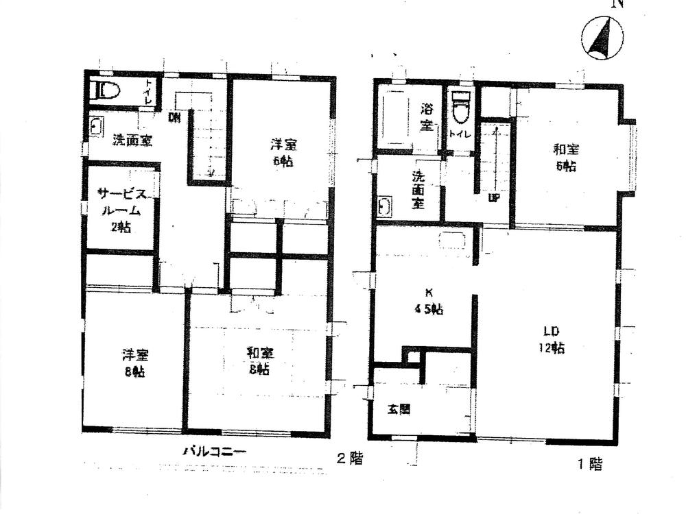 Floor plan. 69,800,000 yen, 4LDK + S (storeroom), Land area 153.71 sq m , Building area 113.02 sq m