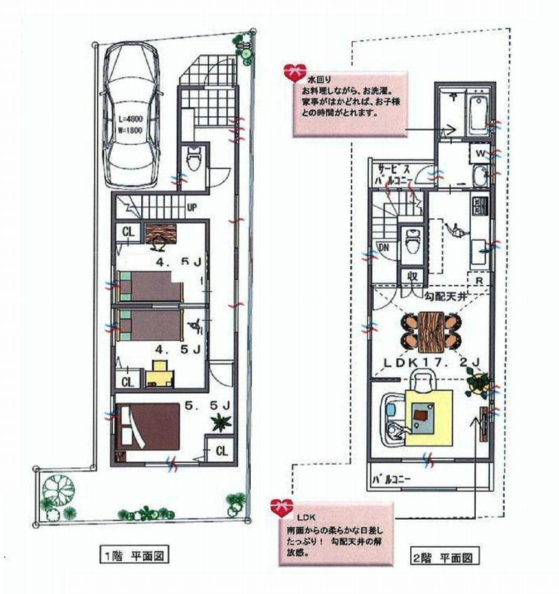 Floor plan. 49,800,000 yen, 3LDK, Land area 80.33 sq m , Building area 80.32 sq m