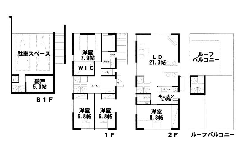 Other building plan example. Building plan example Building price 38,700,000 yen, Building area 179.61 sq m