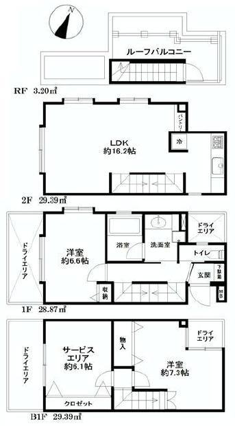 Floor plan. 2LDK + S (storeroom), Price 49,800,000 yen, Occupied area 90.85 sq m