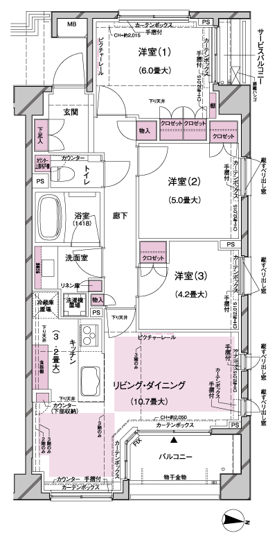 Floor: 3LDK, occupied area: 69.08 sq m, Price: 55,200,000 yen, now on sale