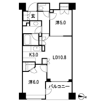 Floor: 2LDK + WIC, the occupied area: 58.28 sq m, Price: 45,400,000 yen, now on sale