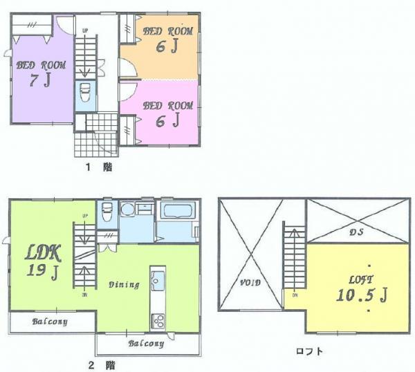 Floor plan. 54,800,000 yen, 3LDK, Land area 101.79 sq m , Building area 80.59 sq m floor plan