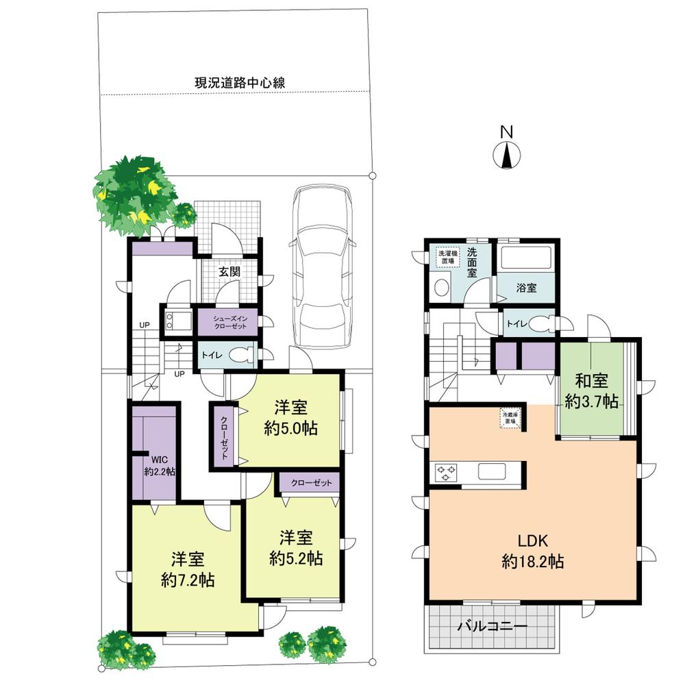 Building plan example (floor plan). Building plan example Building price 3,016 yen, Building area 106.40 sq m