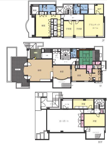 Floor plan. 179 million yen, 5LDK + S (storeroom), Land area 396 sq m , Building area 313 sq m floor plan