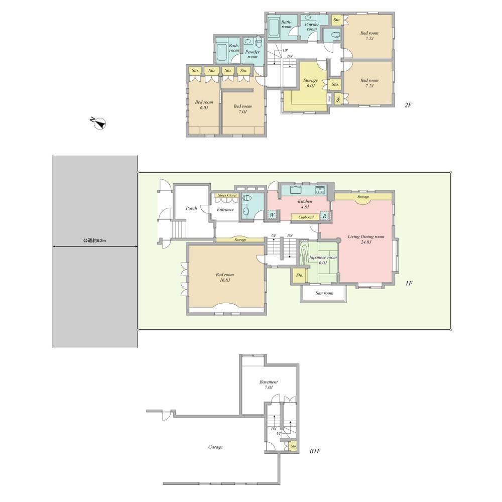 Floor plan. 215 million yen, 6LDK + S (storeroom), Land area 270.66 sq m , Building area 269.77 sq m