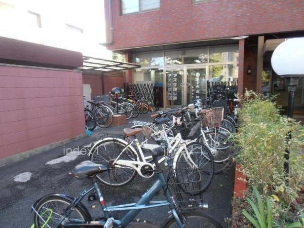 Other common areas. Bicycle parking in apartment