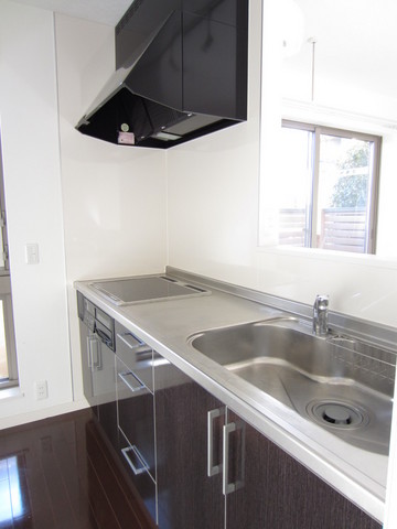 Kitchen. Open kitchen Stylish brown color