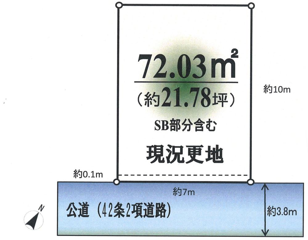 Compartment figure. Land price 61,500,000 yen, Land area 72.03 sq m compartment view