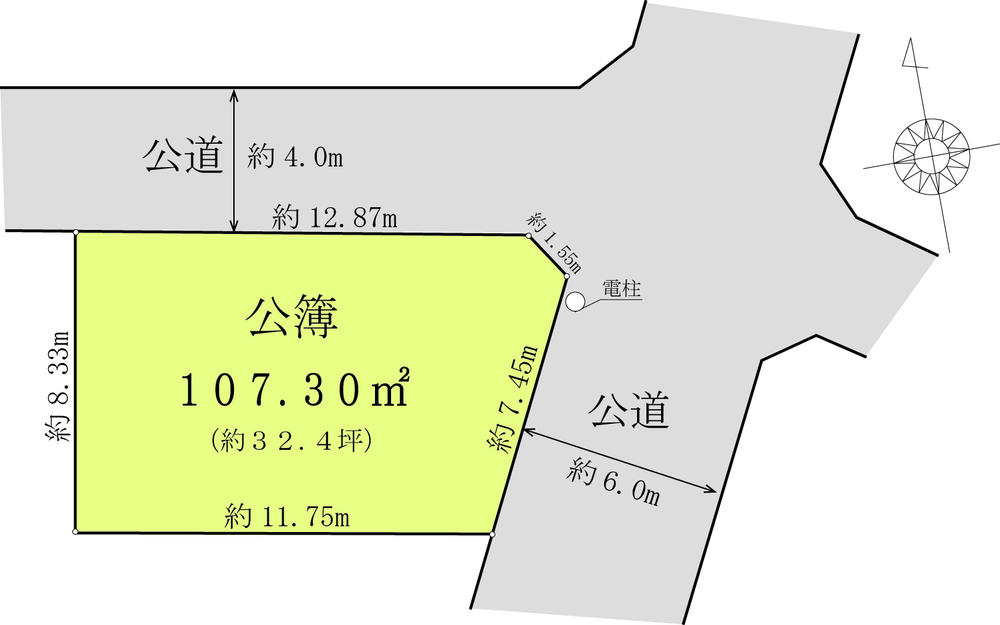 Compartment figure. Land price 71,800,000 yen, Land area 107.3 sq m