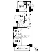 Floor: 3LDK, the area occupied: 76.2 sq m, Price: 60,500,000 yen (plan), now on sale