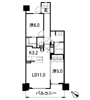 Floor: 2LDK + WIC, the occupied area: 62.89 sq m, Price: 54,110,000 yen, now on sale