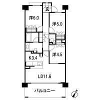 Floor: 3LDK, occupied area: 71.09 sq m, Price: 61,910,000 yen, now on sale