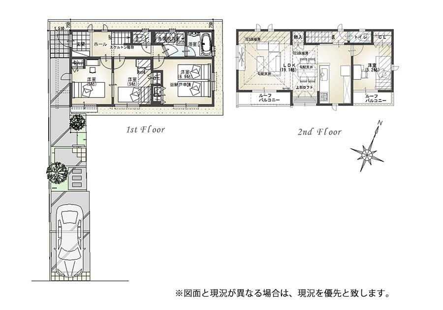 Floor plan. 70,400,000 yen, 3LDK + S (storeroom), Land area 104.08 sq m , Building area 94.4 sq m