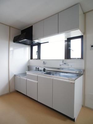 Kitchen. Two-burner gas stove can be installed ☆ Sink even widely dishes effortlessly!