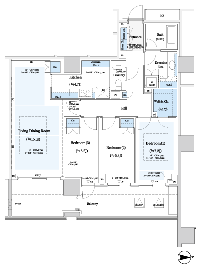 Floor: 3LD ・ K + WIC, the occupied area: 90.73 sq m, Price: 100 million 5.5 million yen ・ 108 million yen, currently on sale