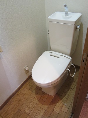 Toilet. Heating toilet seat