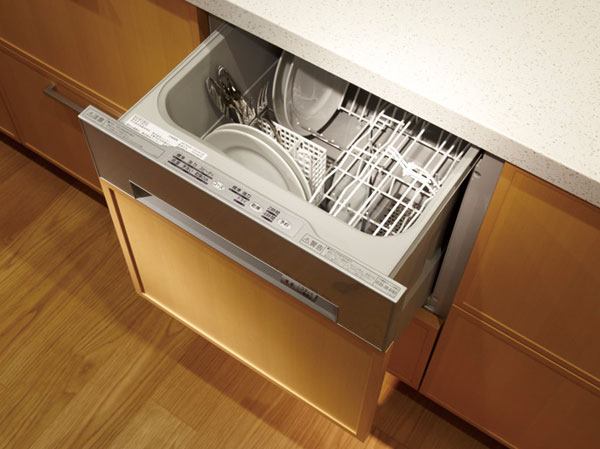 Kitchen.  [Dishwasher] A type that does not emit exhaust at the time of drying, Smell even without condensation of cabinet, To achieve a comfortable kitchen space.