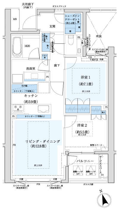 Floor: 2LDK + SIC, the occupied area: 72.27 sq m, Price: 97,499,718 yen, now on sale