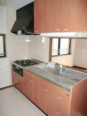 Kitchen. 3-neck gas system kitchen with grill Counter type of fashion
