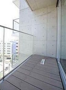 Balcony. Reference photograph, Stylish wood deck balcony