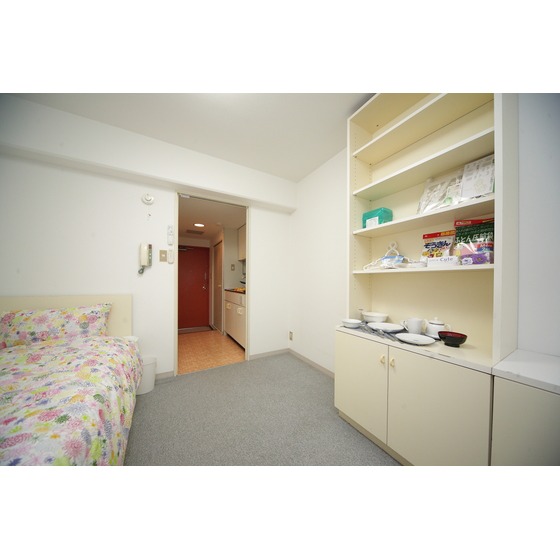 Living and room. Also housed on the shelves!