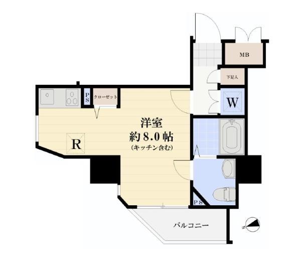 Floor plan. Price 26 million yen, Occupied area 21.28 sq m , Balcony area 2.89 sq m